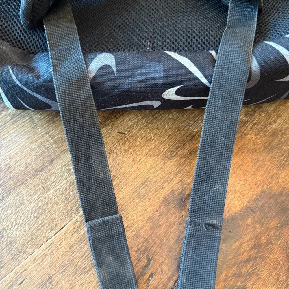 Nike Black and Gray Swoosh Logo Pattern Backpack